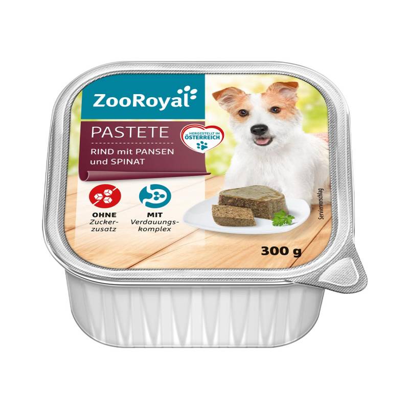ZooRoyal Pastete Rind mit Pansen und Spinat 9x300g von ZooRoyal