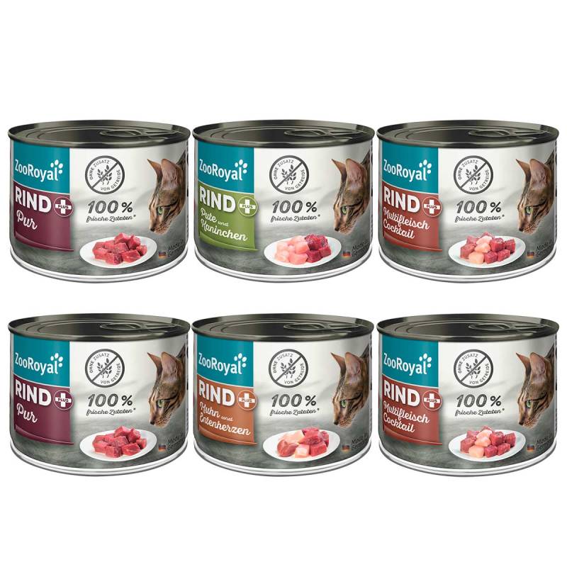 ZooRoyal Rind+ Mixpaket Katze 6x200g von ZooRoyal