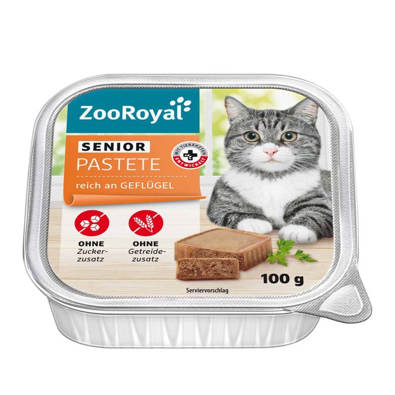 ZooRoyal Senior-Pastete reich an Geflügel 16x100g von ZooRoyal