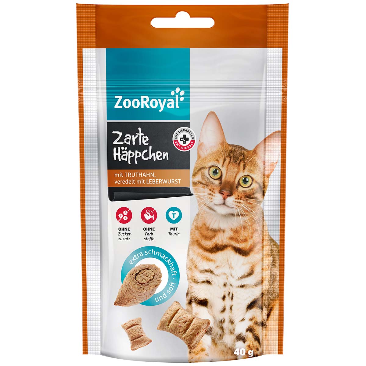 ZooRoyal Zarte Häppchen mit Truthahn, veredelt mit Leberwurst 3x40g ZooRoyal Zarte Häppchen mit Truthahn, veredelt mit Leberwurst 3x40g von ZooRoyal