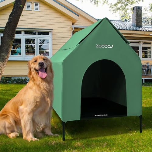 Große Hundehütte, wetterfestes PVC, Textilene-Hundebett, leicht zu reinigen, 91,4 cm, Grün Große Hundehütte, wetterfestes PVC, Textilene-Hundebett, leicht zu reinigen, 91,4 cm, Grün von Zooba