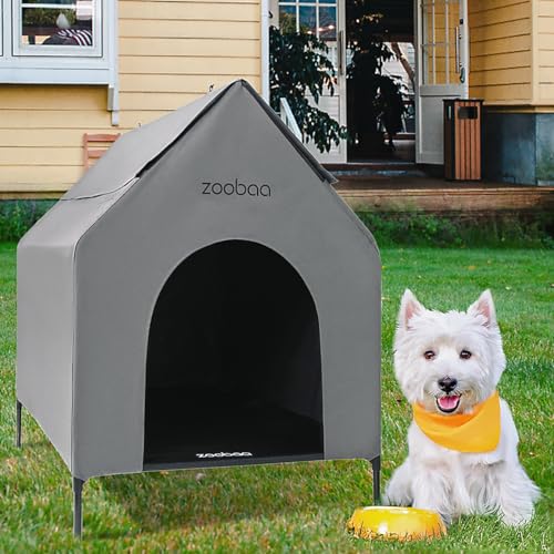 Zooba Erhöhtes Hundehaus, 78,9 cm, für mittelgroße Hunde, Haustierhaus außen mit wasserdichter PVC-Abdeckung und strapazierfähigem 5 x 2,5 cm Textilene, erhöhtes Hundebett, kann separat verwendet Zooba Erhöhtes Hundehaus, 78,9 cm, für mittelgroße Hunde, Haustierhaus außen mit wasserdichter PVC-Abdeckung und strapazierfähigem 5 x 2,5 cm Textilene, erhöhtes Hundebett, kann separat verwendet von Zooba