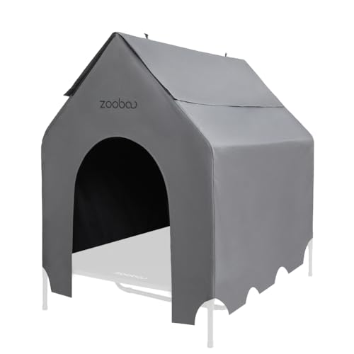 Zooba Robuste Hundehaus-Abdeckung, 121,9 cm, wasserdicht und UV-beständig, 600D-Oxford-Gewebe, für Hundehütten im Freien, passend für 121,9 x 94 x 129,5 cm große Häuser – schützender Unterschlupf für von Zooba