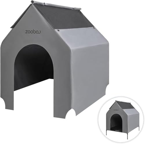Zooba Robuste Hundehausabdeckung, 73,7 cm, wasserdicht und UV-beständig, 600D-Oxford-Gewebe, Baldachin für Hundehütten im Freien, nur Abdeckung, passend für 91,4 x 76,2 x 111,8 cm Häuser – schützender Zooba Robuste Hundehausabdeckung, 73,7 cm, wasserdicht und UV-beständig, 600D-Oxford-Gewebe, Baldachin für Hundehütten im Freien, nur Abdeckung, passend für 91,4 x 76,2 x 111,8 cm Häuser – schützender von Zooba