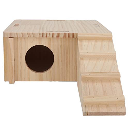 Zooke Hölzernes Hamster-Versteck, Kleines Haustiersicheres Mehrzweck-Hamsterhaus aus Holz für Meerschweinchen von Zooke