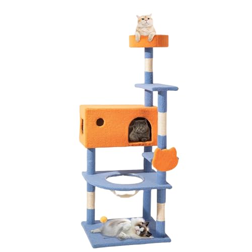 Zooland Katzenbaum Turm für Indoor Katzen, Mehrstöckig Katzenhaus mit Plattformbett, Sisalbaum Kletterbaum Katze Condo Perfekt für Haustier Spiel, Spaß, Ruhe, Kratzen Zooland Katzenbaum Turm für Indoor Katzen, Mehrstöckig Katzenhaus mit Plattformbett, Sisalbaum Kletterbaum Katze Condo Perfekt für Haustier Spiel, Spaß, Ruhe, Kratzen von Zooland