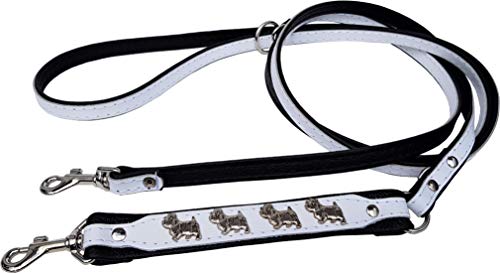 *Westie* HUNDELEINE - Leine - 220cm/13mm, Echt Leder Weiss, 3xVerstellbar 1186 *Westie* HUNDELEINE - Leine - 220cm/13mm, Echt Leder Weiss, 3xVerstellbar 1186 von Zooleszcz