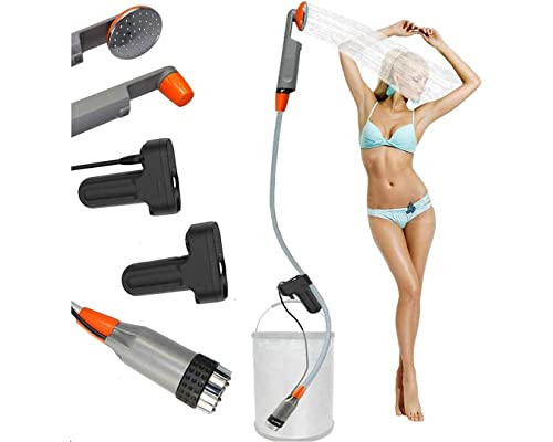 Zooma Campingdusche mit Pumpe, Camping Dusche Outdoor, Gartendusche Dusche Draußen, Portable Dusche mit Tauchpumpe Akku für Camping Zooma Campingdusche mit Pumpe, Camping Dusche Outdoor, Gartendusche Dusche Draußen, Portable Dusche mit Tauchpumpe Akku für Camping von Zooma