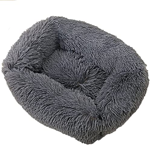 Beruhigendes Hundebett groß waschbar kuschelig Plüsch warm bequem Haustierbett rechteckig weich tiefer Schlaf Hundebett für kleine mittel große große Hunde Katzen (S, 55 x 45 x 20 cm, dunkelgrau) Beruhigendes Hundebett groß waschbar kuschelig Plüsch warm bequem Haustierbett rechteckig weich tiefer Schlaf Hundebett für kleine mittel große große Hunde Katzen (S, 55 x 45 x 20 cm, dunkelgrau) von Zoomlie