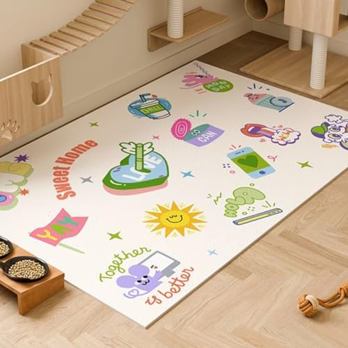 Haustiermatten mit niedlichem Cartoon-Muster, wasserdicht, Antifouling-Matten, bequem, weich, mit sicherer, rutschfester PVC-Unterseite für Flur, Schlafzimmer, Wohnzimmer, Küche (Stil 17,50 x 80 cm) Haustiermatten mit niedlichem Cartoon-Muster, wasserdicht, Antifouling-Matten, bequem, weich, mit sicherer, rutschfester PVC-Unterseite für Flur, Schlafzimmer, Wohnzimmer, Küche (Stil 17,50 x 80 cm) von Zoomlie
