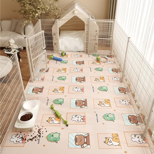 Rutschfeste Spielmatte, niedliches Design, Heimdekoration, leicht zu reinigen, wasserdicht, rechteckig, auslaufsicher, Krabbelmatte für Hunde, Katzen, Kinder (Stil 7,80 x 80 cm) von Zoomlie