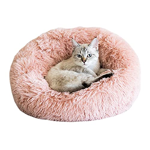 Zoomlie Beruhigendes Hundebett, Plüsch-Donut-Haustierbetten für Hunde und Katzen, weiches Welpen, Kätzchen, Kuschelbett, rundes Haustierbett, waschbar, Hundebetten für verbesserten Schlaf (L-60 cm, Zoomlie Beruhigendes Hundebett, Plüsch-Donut-Haustierbetten für Hunde und Katzen, weiches Welpen, Kätzchen, Kuschelbett, rundes Haustierbett, waschbar, Hundebetten für verbesserten Schlaf (L-60 cm, von Zoomlie