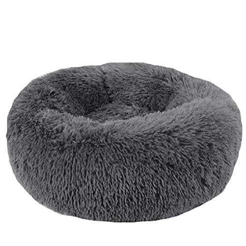Zoomlie Haustierbett 50/60/70/80/100 cm, Plüsch-Donut für große, mittelgroße und kleine Hunde, Katzen, beruhigend, Angstlinderung, flauschig, weich, kuschelig, abnehmbar, rundes Haustiernest (110 cm, Grau 2) Zoomlie Haustierbett 50/60/70/80/100 cm, Plüsch-Donut für große, mittelgroße und kleine Hunde, Katzen, beruhigend, Angstlinderung, flauschig, weich, kuschelig, abnehmbar, rundes Haustiernest (110 cm, Grau 2) von Zoomlie