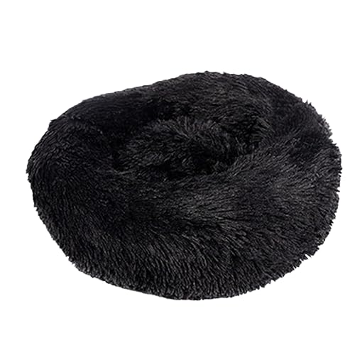 Zoomlie Hundebett, abnehmbar, waschbar, lang, Plüsch, rund, rutschfest, super flauschig, weich, 110 cm, Schwarz Zoomlie Hundebett, abnehmbar, waschbar, lang, Plüsch, rund, rutschfest, super flauschig, weich, 110 cm, Schwarz von Zoomlie