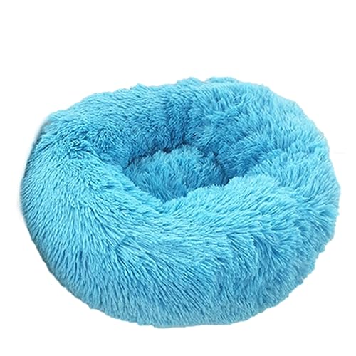Zoomlie Hundebett, abnehmbar, waschbar, lang, Plüsch, rund, rutschfest, super flauschig, weich, 120 cm, Blau Zoomlie Hundebett, abnehmbar, waschbar, lang, Plüsch, rund, rutschfest, super flauschig, weich, 120 cm, Blau von Zoomlie