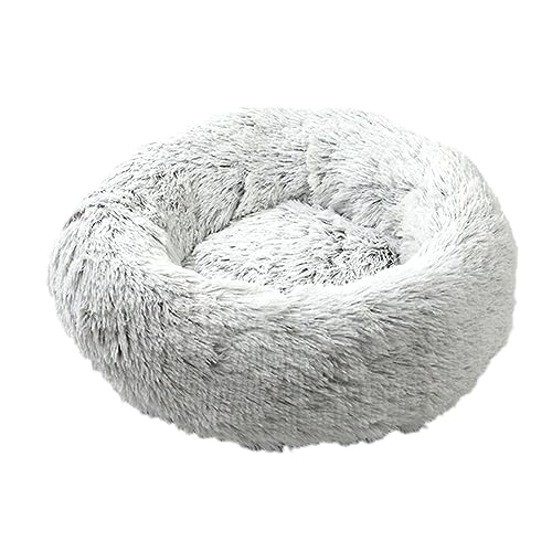 Zoomlie Hundebett, abnehmbar, waschbar, lang, Plüsch, rund, rutschfest, super flauschig, weich, 50 cm, Hellgrau Zoomlie Hundebett, abnehmbar, waschbar, lang, Plüsch, rund, rutschfest, super flauschig, weich, 50 cm, Hellgrau von Zoomlie