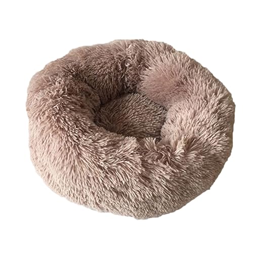 Zoomlie Hundebett, abnehmbar, waschbar, lang, Plüsch, rund, rutschfest, super flauschig, weich, 70 cm, Braun Zoomlie Hundebett, abnehmbar, waschbar, lang, Plüsch, rund, rutschfest, super flauschig, weich, 70 cm, Braun von Zoomlie
