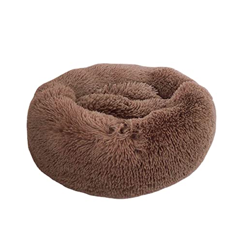 Zoomlie Hundebetten für große, mittelgroße und kleine Hunde, 60 cm, rundes Katzenbett, beruhigendes Haustierbett, Donut-Kuschelbett, Innenbereich, Haustiersofa, Bett, flauschige Zwinger (70 cm, Braun) Zoomlie Hundebetten für große, mittelgroße und kleine Hunde, 60 cm, rundes Katzenbett, beruhigendes Haustierbett, Donut-Kuschelbett, Innenbereich, Haustiersofa, Bett, flauschige Zwinger (70 cm, Braun) von Zoomlie