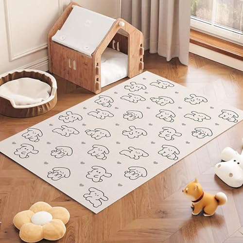 Zuschneidbare Katzen-Futtermatte, wasserdicht, Innendekoration, auslaufsicher, Hunde-Regenmatten, schmutzabweisend, Wohnzimmerteppich, Boden-Tischset für Katzen, Hunde, Kinder (Stil 2,40 x 60 cm) von Zoomlie