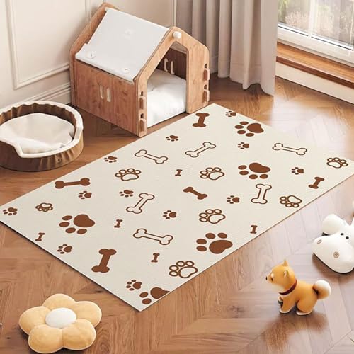 Zuschneidbare Katzen-Futtermatte, wasserdicht, Innendekoration, auslaufsicher, Hunde-Regenmatten, schmutzabweisend, Wohnzimmerteppich, Boden-Tischset für Katzen, Hunde, Kinder (Stil 5,100 x 120 cm) von Zoomlie