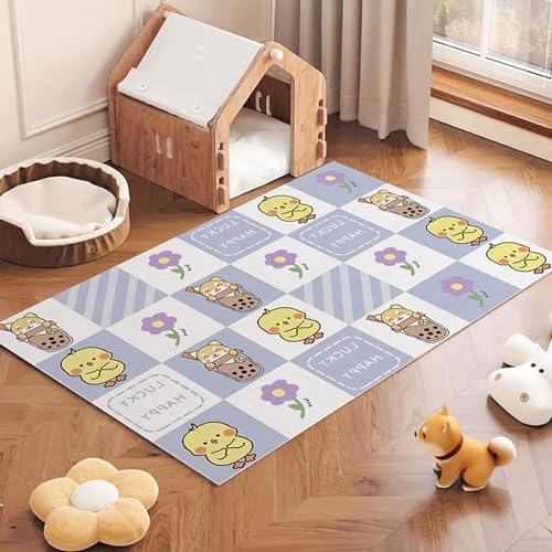 Zuschneidbare Katzen-Futtermatte, wasserdicht, Innendekoration, auslaufsicher, Hunde-Regenmatten, schmutzabweisend, Wohnzimmerteppich, Boden-Tischset für Katzen, Hunde, Kinder (Stil 6,40 x 60 cm) von Zoomlie