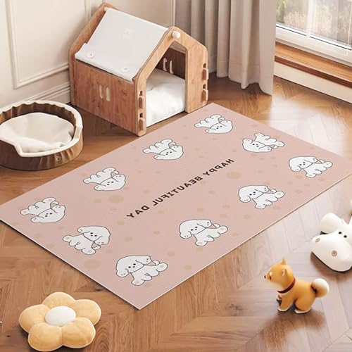 Zuschneidbare Katzen-Futtermatte, wasserdicht, Innendekoration, auslaufsicher, Hunde-Regenmatten, schmutzabweisend, Wohnzimmerteppich, Boden-Tischset für Katzen, Hunde, Kinder (Stil 7,60 x 90 cm) von Zoomlie