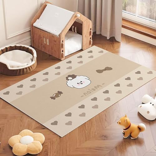 Zuschneidbare Katzen-Futtermatte, wasserdicht, Innendekoration, auslaufsicher, Hunde-Regenmatten, schmutzabweisend, Wohnzimmerteppich, Boden-Tischset für Katzen, Hunde, Kinder (Stil 9,100 x 120 cm) von Zoomlie