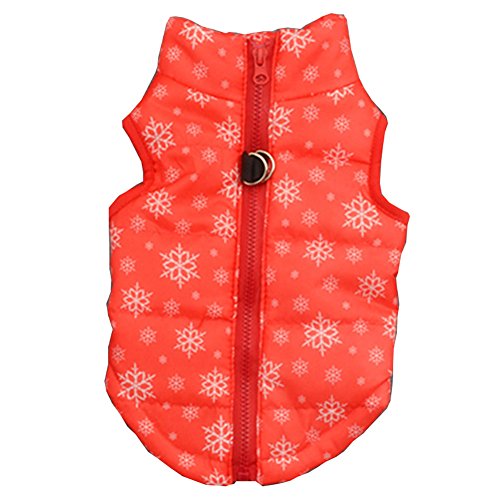 Pet Hunde Wintermantel Winter Gepolsterte Jacke Bekleidung, Hund Katze Warm Weiches Licht Coat Vest Jacke Harness Gepolsterte Puffer warm Winter Kleidung für Small Medium Hunde von ZoonPark