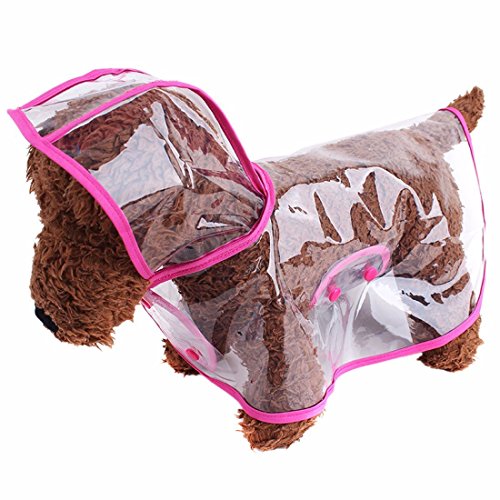 Zoonpark® Hunde-Regenmantel, leicht und wasserdicht, transparenter Kunststoff-Poncho, für kleine oder mittelgroße Hunde von ZoonPark
