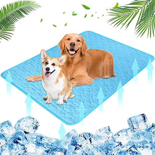 Zoonvii Kühlmatte für Hunde,55 * 70 cm Kältematte Selbstkühlend,Welpenunterlagen Waschbar,Kühlmatte für Hunde und Katzen,Selbstkühlend,Haustier-Eisauflage,Haustier Kühlmatte von Zoonvii