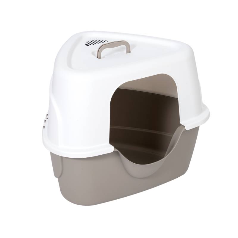 zooplus Basics Katzentoilette mit Haube - grau / weiß zooplus Basics Katzentoilette mit Haube - grau / weiß von Zooplus Basics
