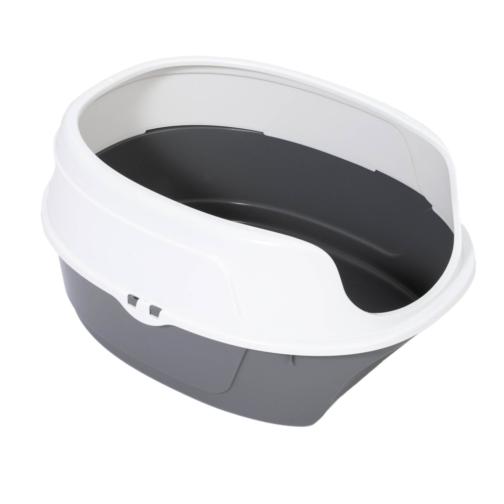 zooplus Basics Schalentoilette für Katzen - grau / weiß von Zooplus Basics