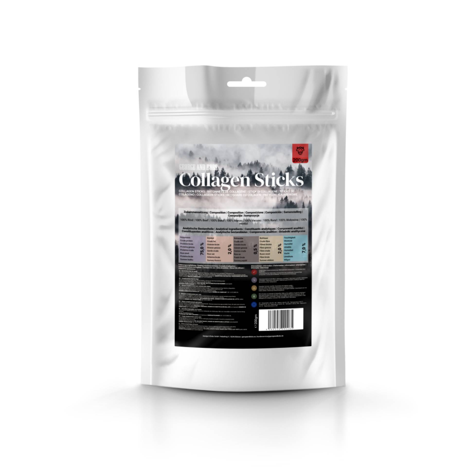 George & Bobs Hundesnacks 200 g - Collagensticks - Rind George & Bobs Hundesnacks 200 g - Collagensticks - Rind von Zooplus & Bobs