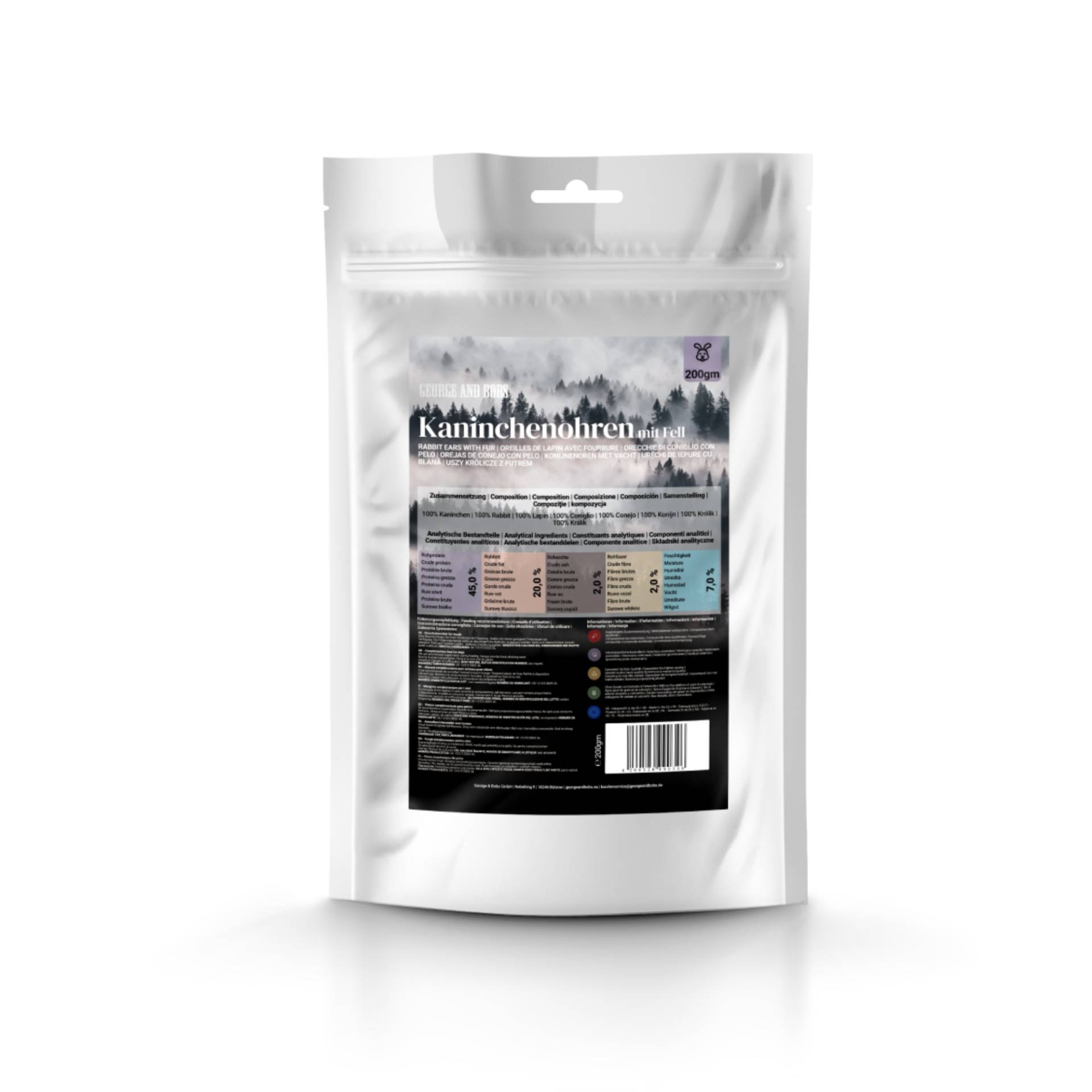 George & Bobs Hundesnacks 200 g - Kaninchenohren mit Fell George & Bobs Hundesnacks 200 g - Kaninchenohren mit Fell von Zooplus & Bobs