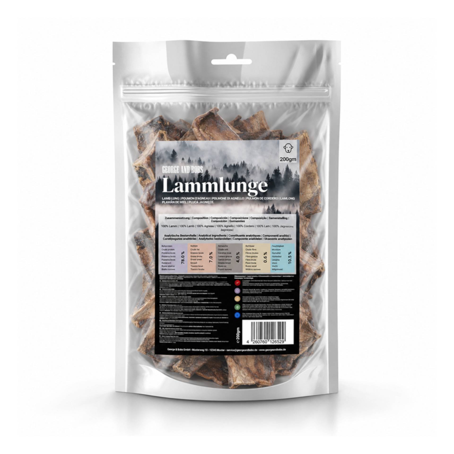 George & Bobs Hundesnacks Lammlunge - 200 g George & Bobs Hundesnacks Lammlunge - 200 g von Zooplus & Bobs