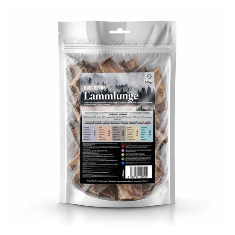 George & Bobs Hundesnacks Lammlunge - 200 g George & Bobs Hundesnacks Lammlunge - 200 g von Zooplus & Bobs