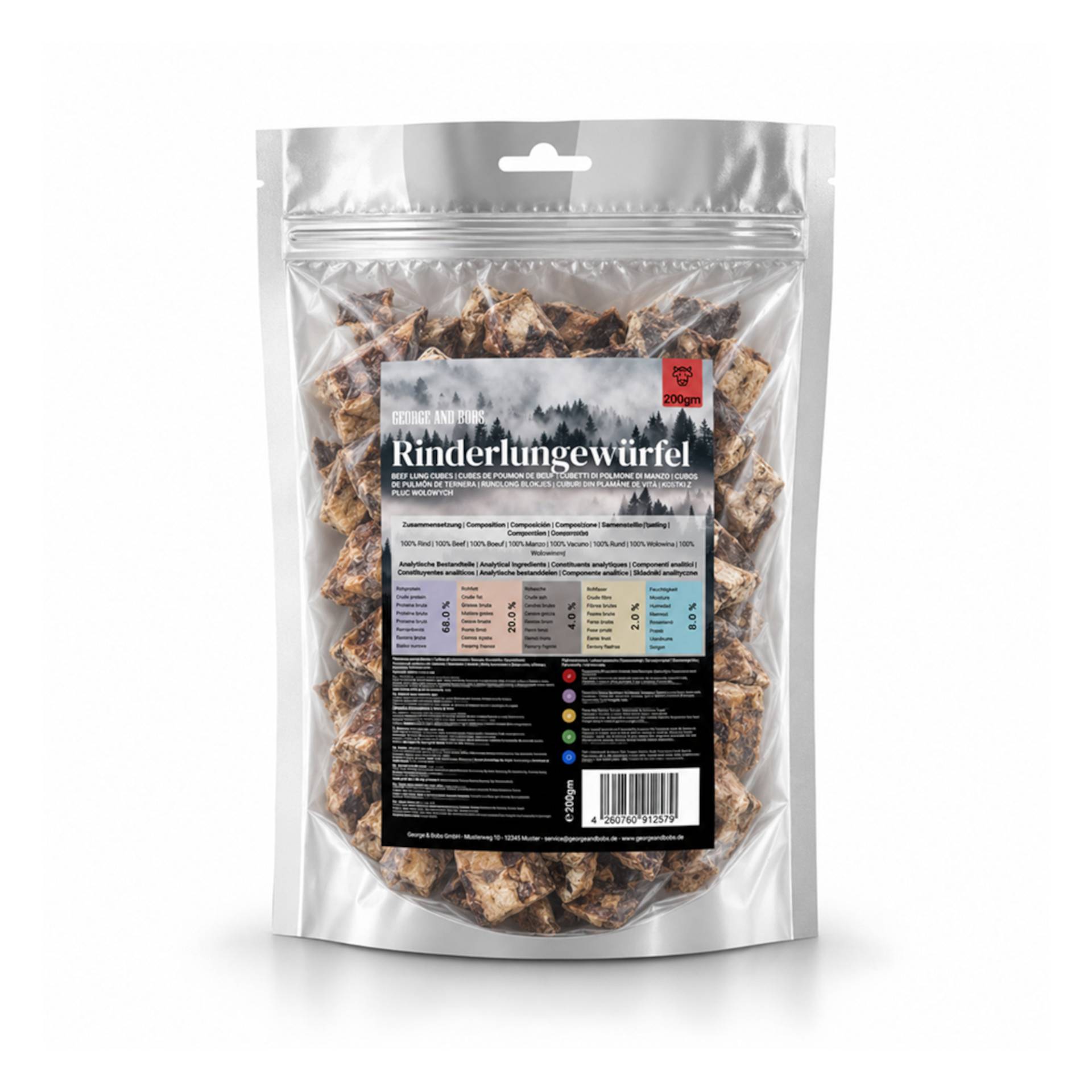 George & Bobs Hundesnacks Rinderlungenwürfel - 200 g George & Bobs Hundesnacks Rinderlungenwürfel - 200 g von Zooplus & Bobs