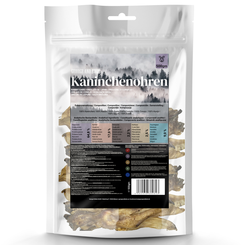 George & Bobs Kaninchenohren - 500 g George & Bobs Kaninchenohren - 500 g von Zooplus & Bobs