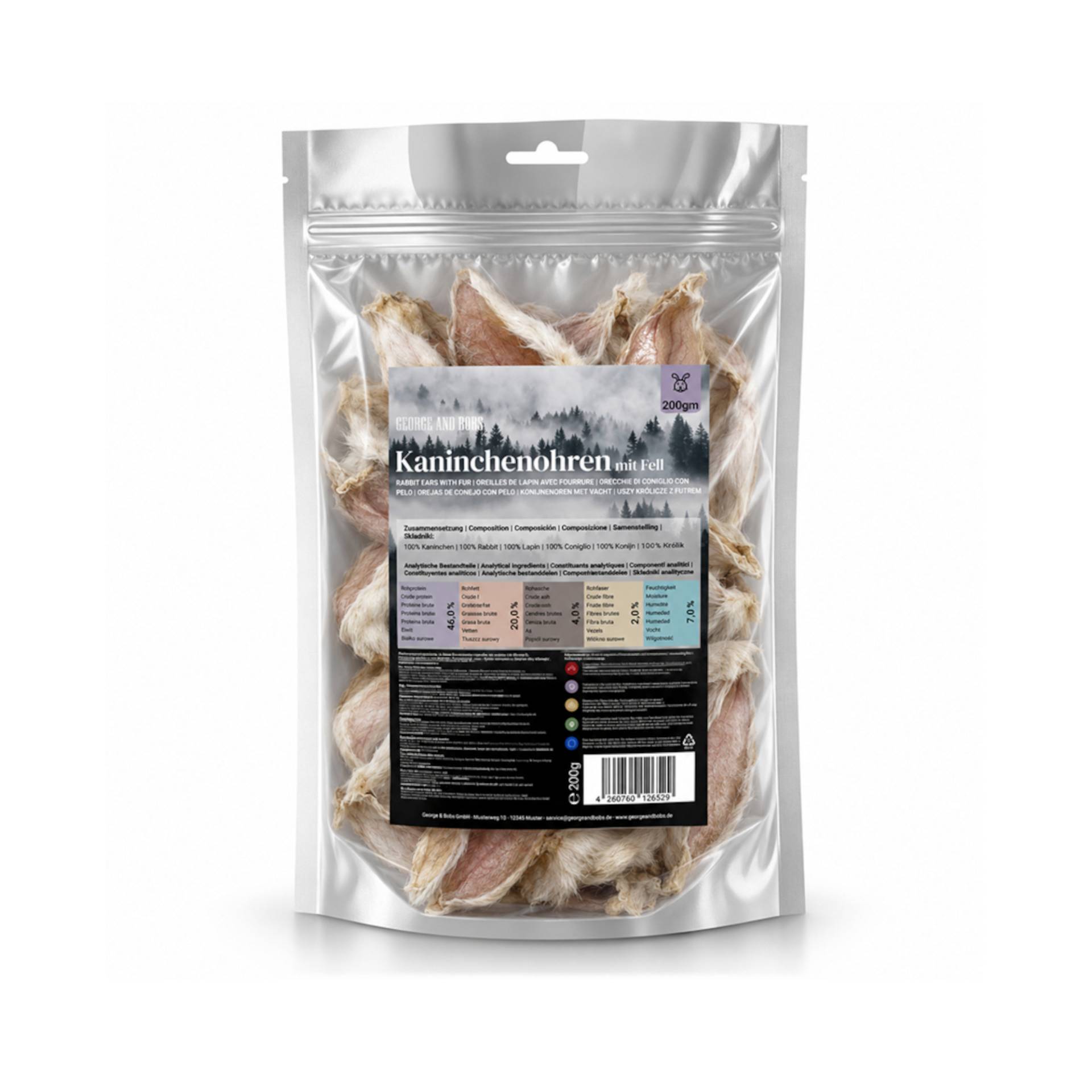 George & Bobs Kaninchenohren mit Fell - 200 g George & Bobs Kaninchenohren mit Fell - 200 g von Zooplus & Bobs