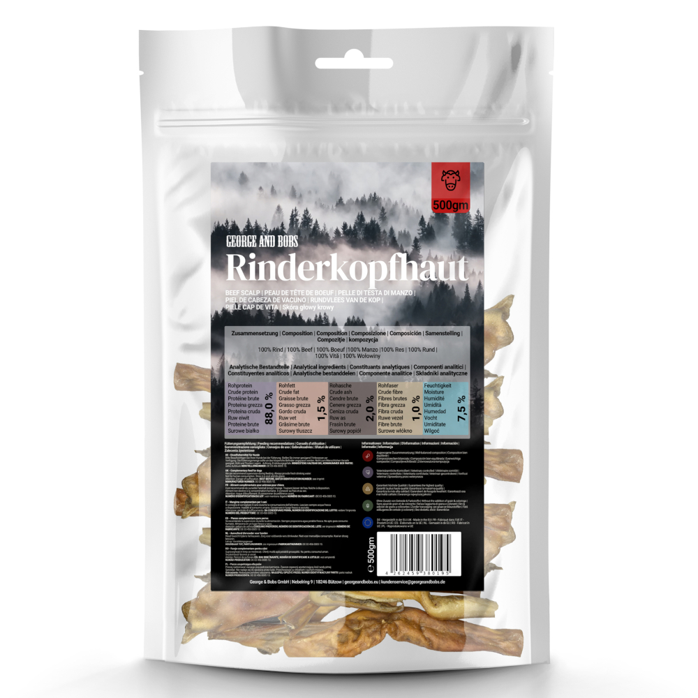 George & Bobs Rinderkopfhaut - 500 g George & Bobs Rinderkopfhaut - 500 g von Zooplus & Bobs