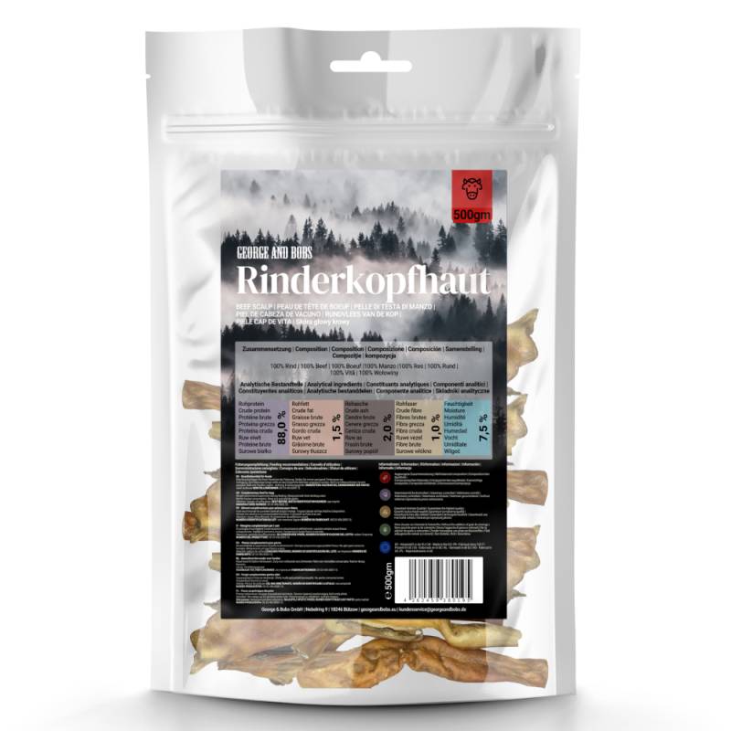 George & Bobs Rinderkopfhaut - 500 g von Zooplus & Bobs