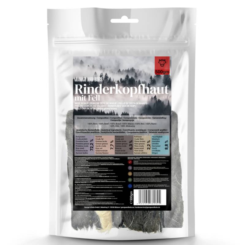 George & Bobs Rinderkopfhaut mit Fell - Rinderkopfhaut mit Fell von Zooplus & Bobs