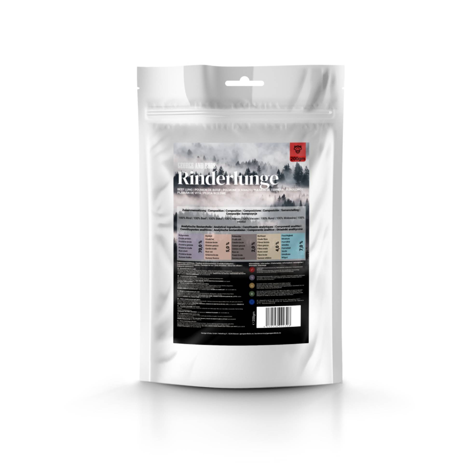 Sparpaket George & Bobs Hundesnacks 3 x 200 g - Rinderlunge Sparpaket George & Bobs Hundesnacks 3 x 200 g - Rinderlunge von Zooplus & Bobs