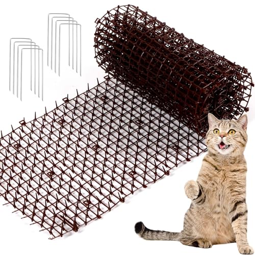 Zopeal 200 x 30,5 cm / 1 Rolle Katzen-Spikes halten Hund von der Couch fern Katzenschreck, Matte, Streifen, Stachelmatte, Zaun, Außen- und Innenbereich, hält Haustier von Couch, Möbeln und Garten fern von Zopeal