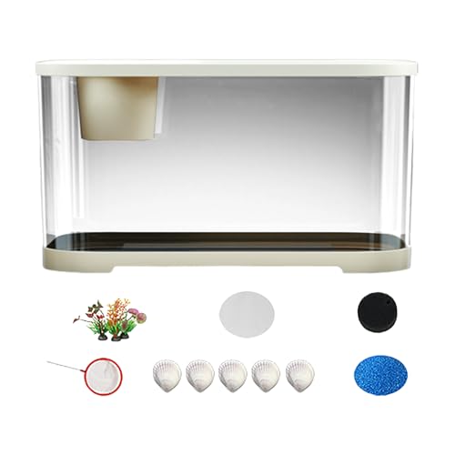 Aquarium Fischbecken | Aquarium-Set,Komplettset Mit Zubehör Für Zimmer Schreibtisch Deko Quallen Anfänger Erwachsene Kampffisch Liebhaber Aquarium Fischbecken | Aquarium-Set,Komplettset Mit Zubehör Für Zimmer Schreibtisch Deko Quallen Anfänger Erwachsene Kampffisch Liebhaber von Zopoee