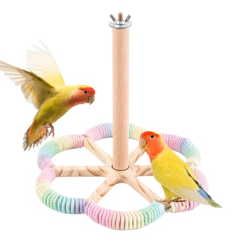 Vogelsitzstange | Freiluft Drehbare Ständer - Interaktive Sitzstange Für Kleine Und Mittelgroße Vögel Unzertrennliche Wellensittiche Finken Vogelsitzstange | Freiluft Drehbare Ständer - Interaktive Sitzstange Für Kleine Und Mittelgroße Vögel Unzertrennliche Wellensittiche Finken von Zopoee