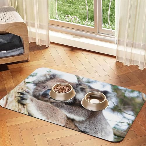 Australien Koalabär,wasserdichte Futtermatte für Haustiere, Tischsets für Katzen und Hunde für Futter und Wasser, Futtermatten aus PU-Leder,40x60cm Australien Koalabär,wasserdichte Futtermatte für Haustiere, Tischsets für Katzen und Hunde für Futter und Wasser, Futtermatten aus PU-Leder,40x60cm von Zouey
