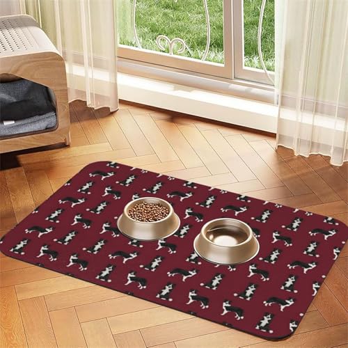 Dackel-Fußabdrücke,wasserdichte Futtermatte für Haustiere, Tischsets für Katzen und Hunde für Futter und Wasser, Futtermatten aus PU-Leder,40x60cm Dackel-Fußabdrücke,wasserdichte Futtermatte für Haustiere, Tischsets für Katzen und Hunde für Futter und Wasser, Futtermatten aus PU-Leder,40x60cm von Zouey