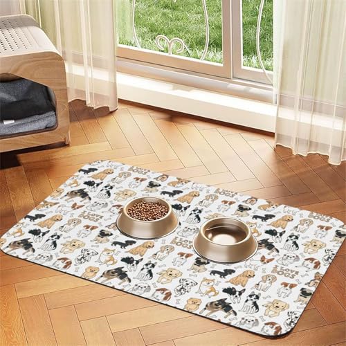 Fußball,wasserdichte Futtermatte für Haustiere, Tischsets für Katzen und Hunde für Futter und Wasser, Futtermatten aus PU-Leder,40x60cm Fußball,wasserdichte Futtermatte für Haustiere, Tischsets für Katzen und Hunde für Futter und Wasser, Futtermatten aus PU-Leder,40x60cm von Zouey