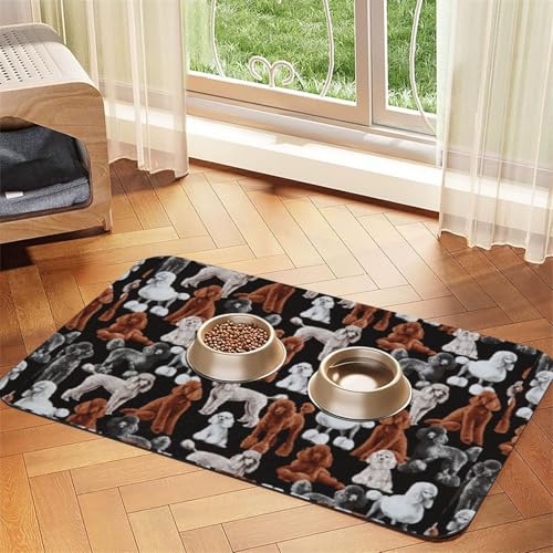 Grauer und rosafarbener Marmordiamant aus Roségold,wasserdichte Futtermatte für Haustiere, Tischsets für Katzen und Hunde für Futter und Wasser, Futtermatten aus PU-Leder,40x60cm Grauer und rosafarbener Marmordiamant aus Roségold,wasserdichte Futtermatte für Haustiere, Tischsets für Katzen und Hunde für Futter und Wasser, Futtermatten aus PU-Leder,40x60cm von Zouey
